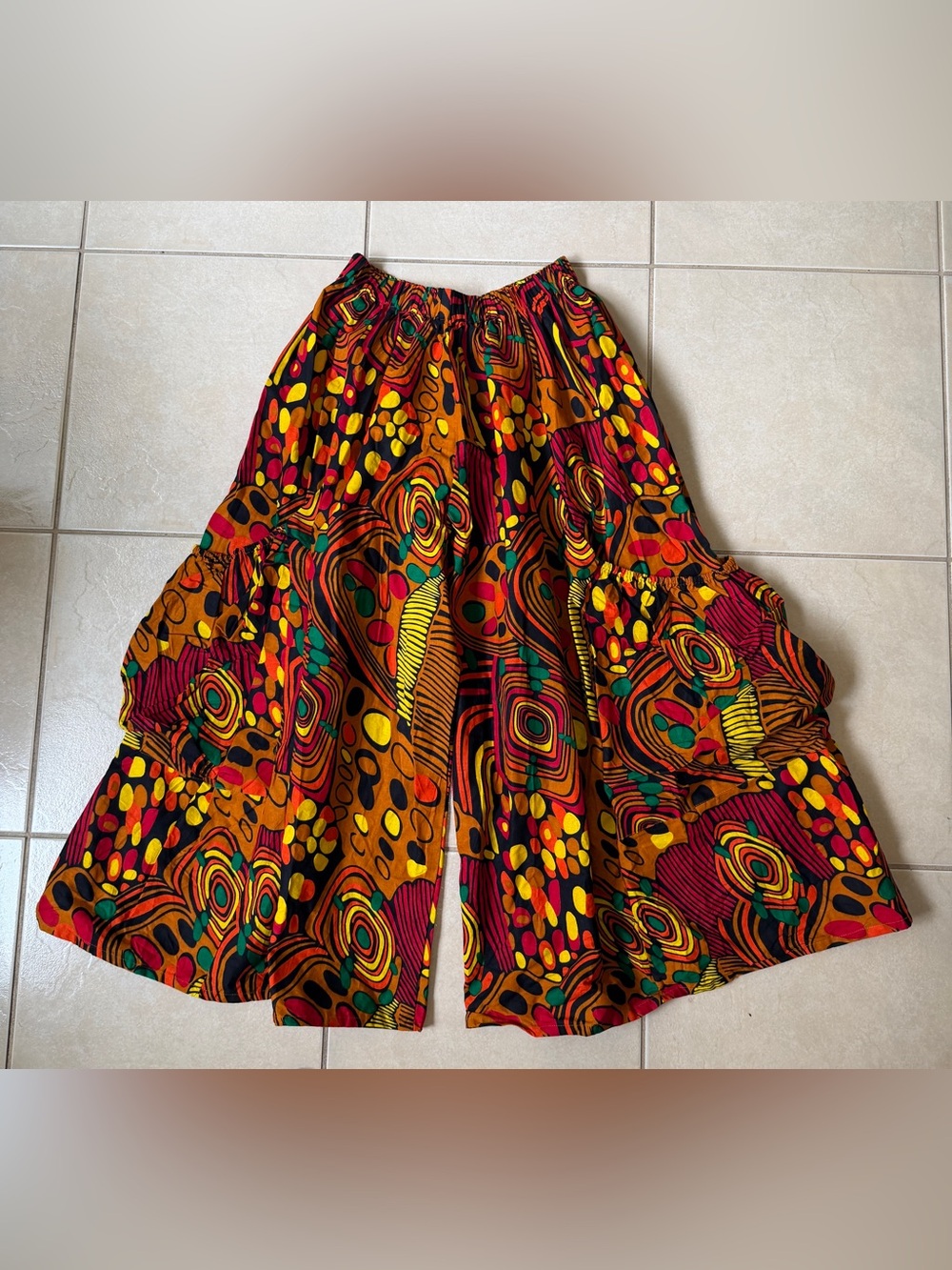 KaraChic by NF African Print Harem Pant OS Fits Most Parachute Wide Leg/Headband